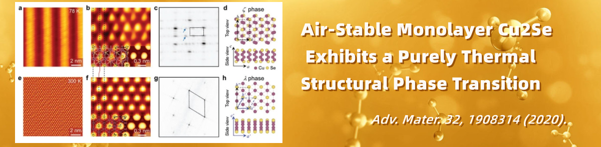 Air-Stable Monolayer Cu2Se Exhibits a Purely Thermal Structural Phase Transition